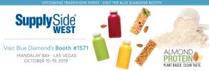 Visit the Blue Diamond Booth #1571 at Supply Side West 2019