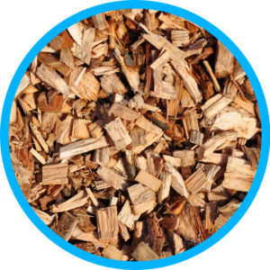 Close up of wood chips